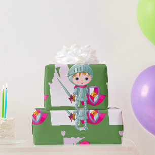 Wrackpapier für KinderRitter Geschenkpapier