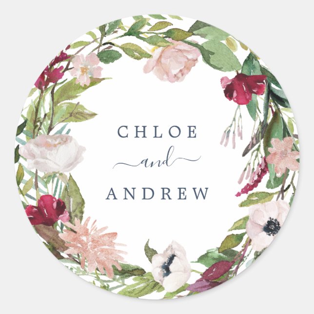 Wraeath Wedding Umschlag Aufkleber (Vorderseite)