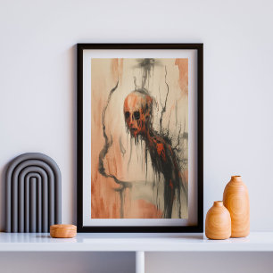 Wraith in Bloom - Surreal Dark Fantasy Poster