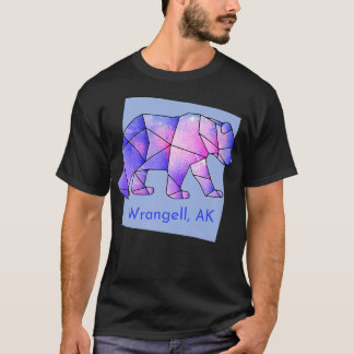 Wrangell AK Galaxy Bear Abstrakt geometrische Anim T-Shirt