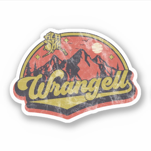 Wrangell, Alaska Aufkleber (Vorderseite)