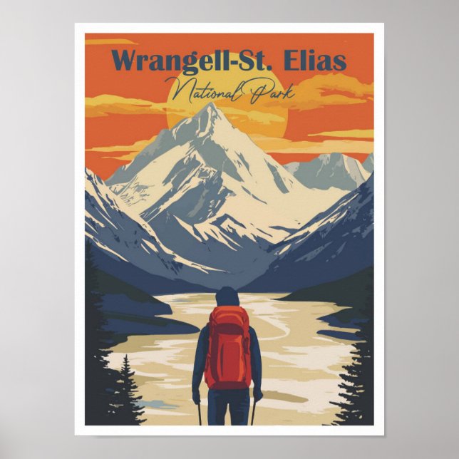 Wrangell St Elias Alaska Kunstwerk Place Poster (Vorne)
