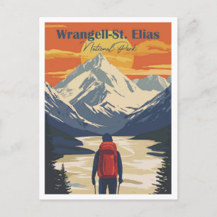 Wrangell St Elias Alaska Kunstwerk Reiseort Postkarte