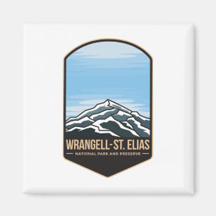 Wrangell st elias-Logo für Nationalparks Magnet