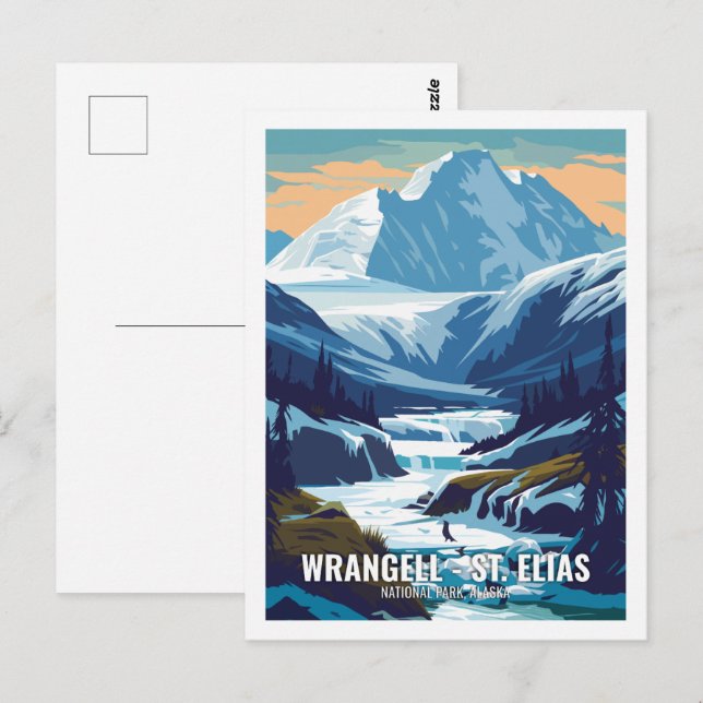 Wrangell St Elias National Park Alaska USA Postkarte (Vorne/Hinten)