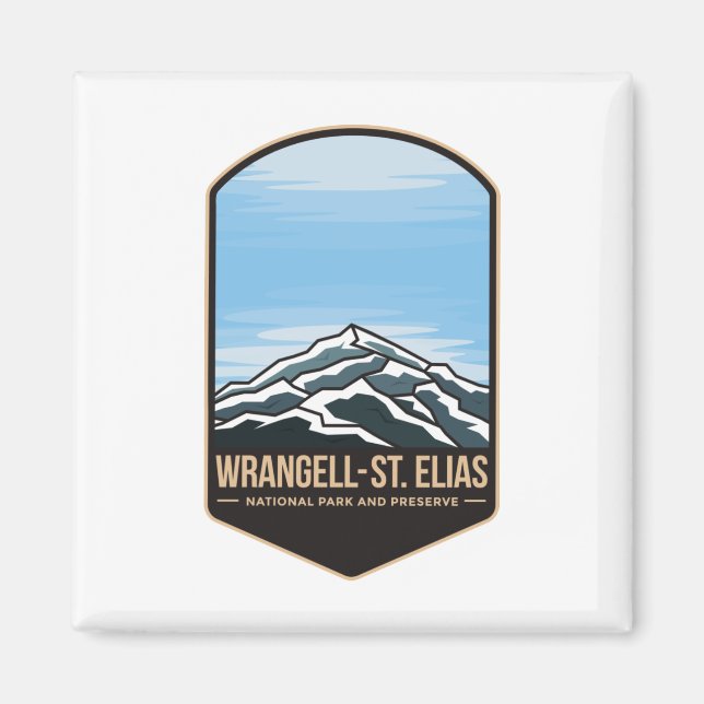 Wrangell st elias national park emblem patch logo magnet (Vorne)