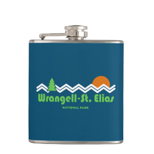 Wrangell-St Elias National Retro Flachmann