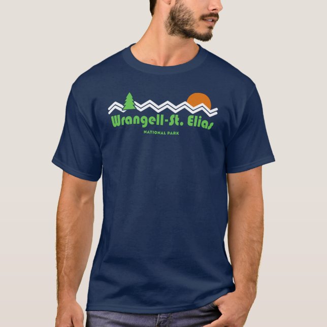 Wrangell-St Elias National Retro T-Shirt (Vorderseite)