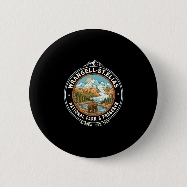 Wrangell-st elias Nationalpark Alaska Outdoor Button (Vorderseite)