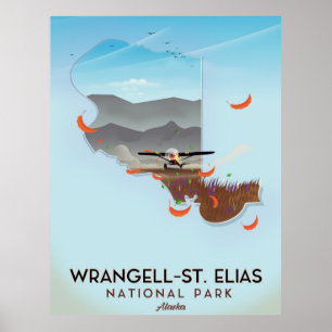 Wrangell-St. Elias Nationalpark Alaska Plakat