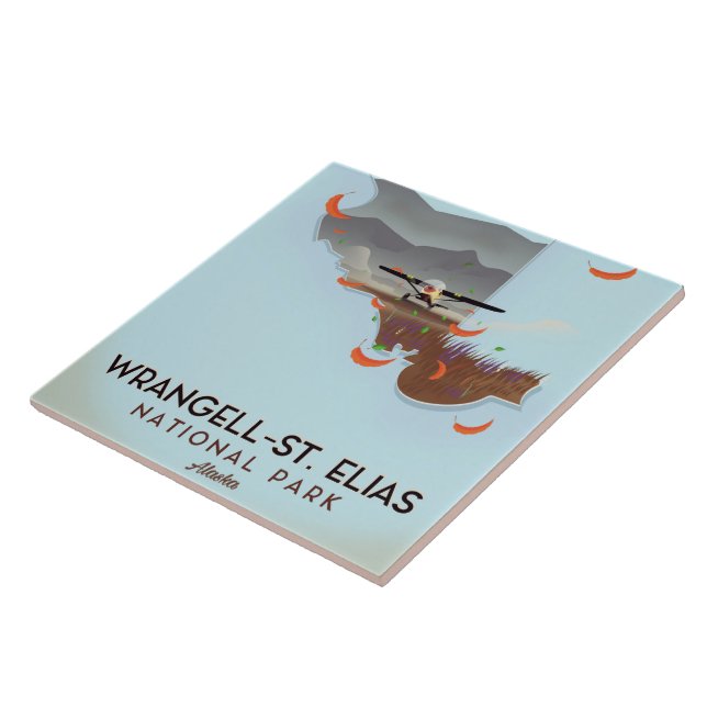 Wrangell-St. Elias Nationalpark Alaska Plakat Fliese (Seite)