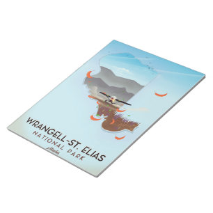 Wrangell-St. Elias Nationalpark Alaska Plakat Notizblock