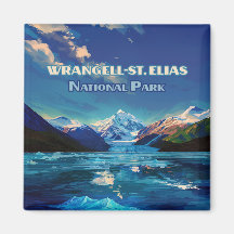 Wrangell St. Elias Nationalpark Alaska Retro Card