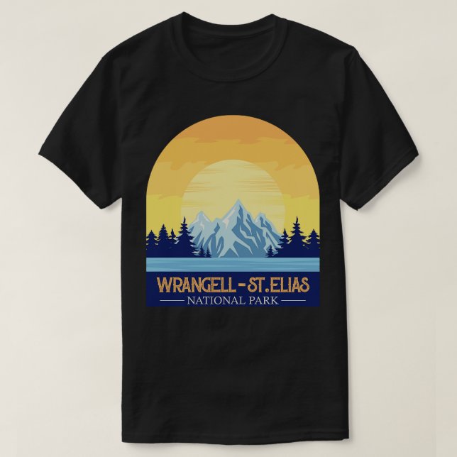 Wrangell St Elias Nationalpark Alaska T-Shirt (Design vorne)