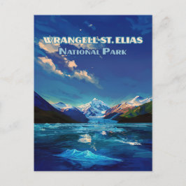 Wrangell St. Elias Nationalpark Alaska Vintag Postkarte