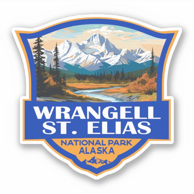 Wrangell St. Elias Nationalpark California Aufkleber (Vorderseite)