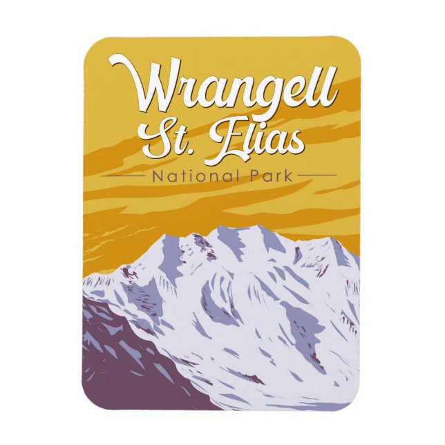 Wrangell St. Elias Nationalpark California Magnet (Vertikal)