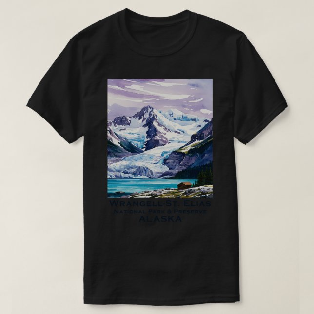 Wrangell St Elias Nationalpark Naturschutzgebiet A T-Shirt (Design vorne)