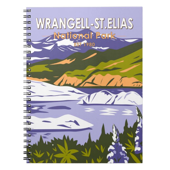 Wrangell St Elias Nationalpark Nizina Lago Alaska Notizblock (Vorderseite)
