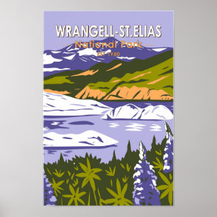 Wrangell St Elias Nationalpark Nizina Lago Alaska Poster