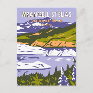 Wrangell St Elias Nationalpark Nizina Lago Alaska Postkarte