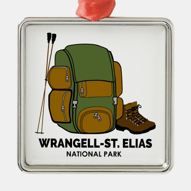 Wrangell-St. Elias Nationalpark Rucksack Ornament Aus Metall (Vorne)