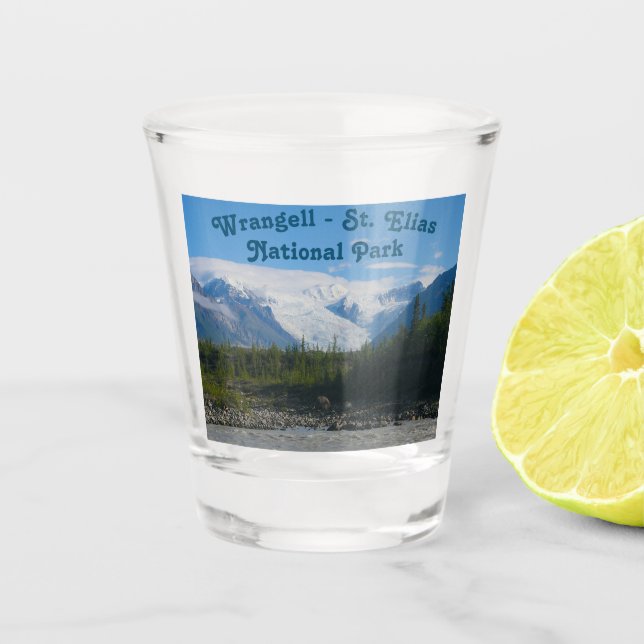 Wrangell-St. Elias Nationalpark Shot Glass Schnapsglas (Vorderseite)