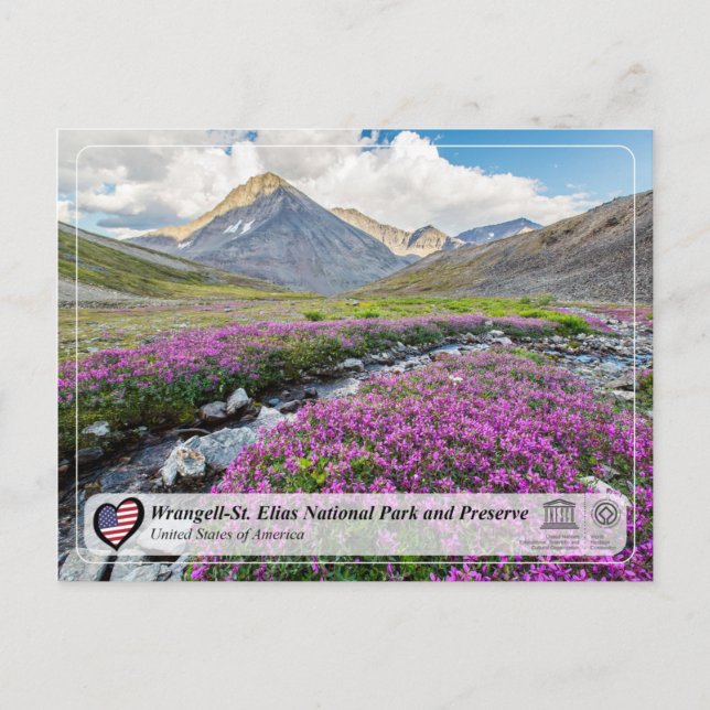 Wrangell-St. Elias Nationalpark und Erhaltung Postkarte (Vorderseite)