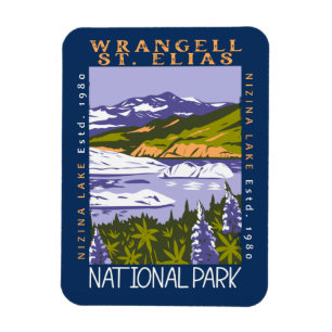 Wrangell St Elias Nationalpark Vintage abgenutzt Magnet