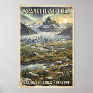 Wrangell-St. Elias Reisesouvenir Poster