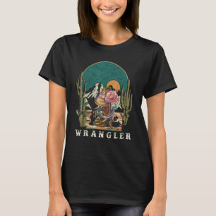 Wrangler Bull Skulls Blume Kaktus Sarcastic Nicht T-Shirt