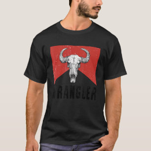 Wranglers Cowhide T-Shirt, Kuhschädel-Shirt, Kuhdr T-Shirt