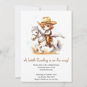 Wrangling Joy: Cowboy Wild West Baby Shower Einladung