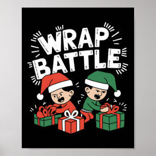 Wrap Battle Funny Weihnachten Design für Kinder Poster