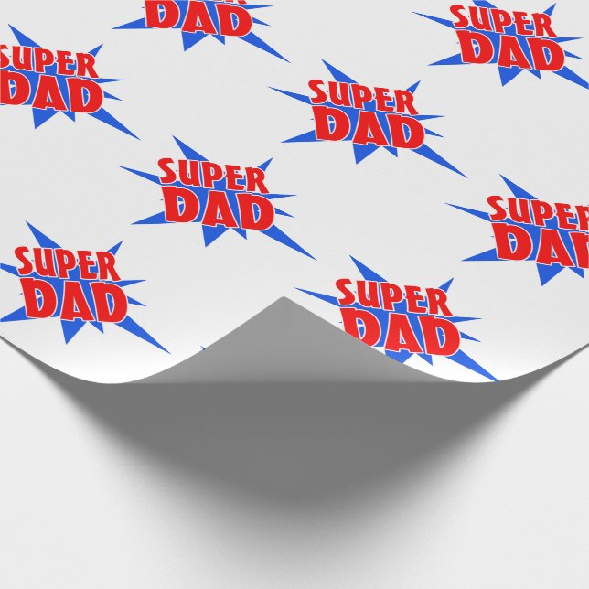 Wrap des Super-Vater-Vaters zum Tag der Geschenke Geschenkpapier (Ecke)