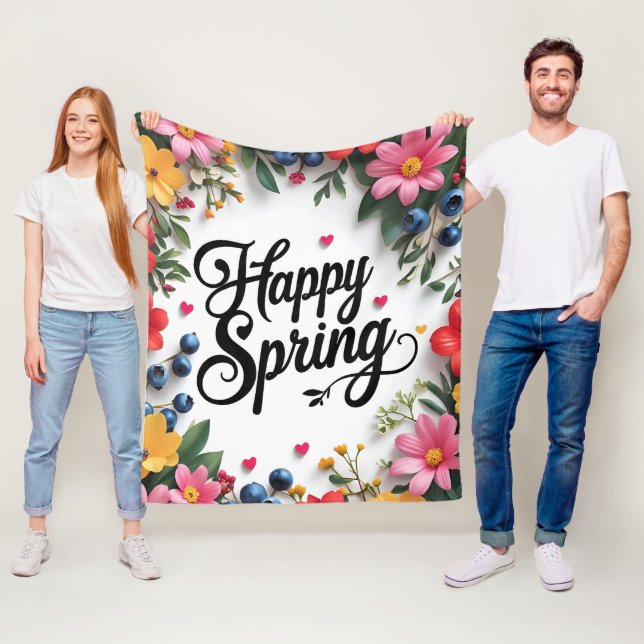 Wrap dich in Joy ein: Happy Spring Fleecedecke (Beispiel)