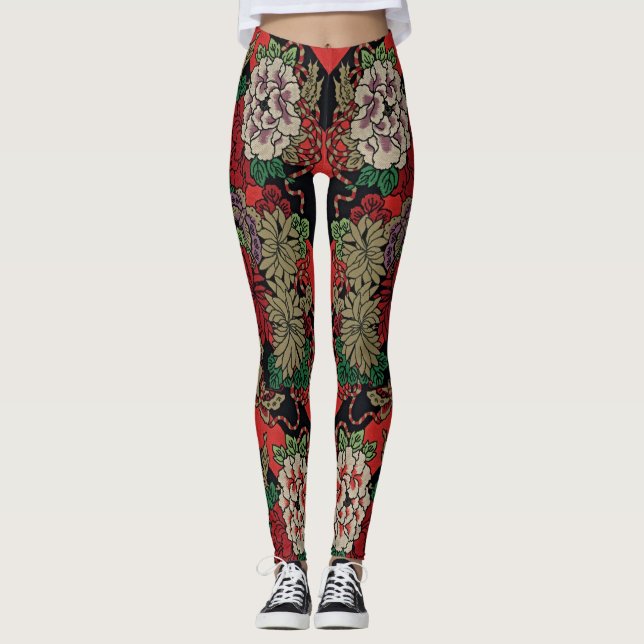 Wrap dich selbst in Elegante: Vintages japanisches Leggings (Vorderseite)