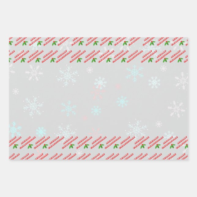 Wrap es auf fröhliche Weihnachten Geschenkpapier Set (Vorderseite)
