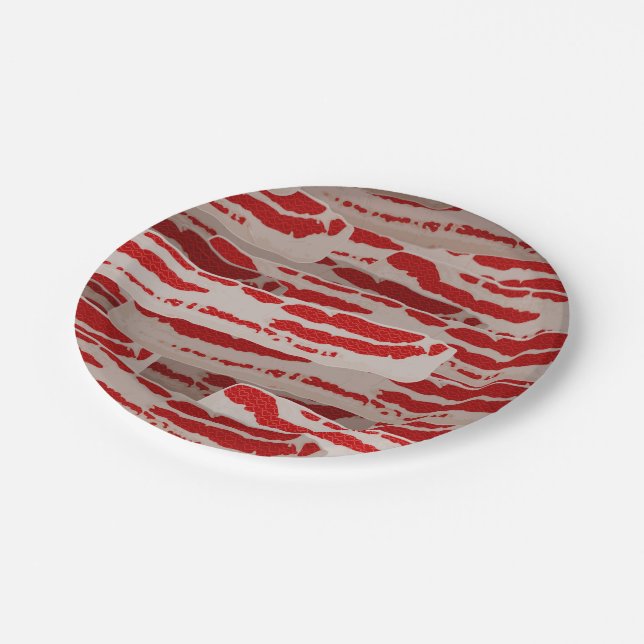 Wrap es in Bacon! Pappteller (Schrägansicht)