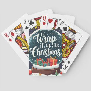 Wrap It Up Es Ist Weihnachten Schneekugel Design Spielkarten