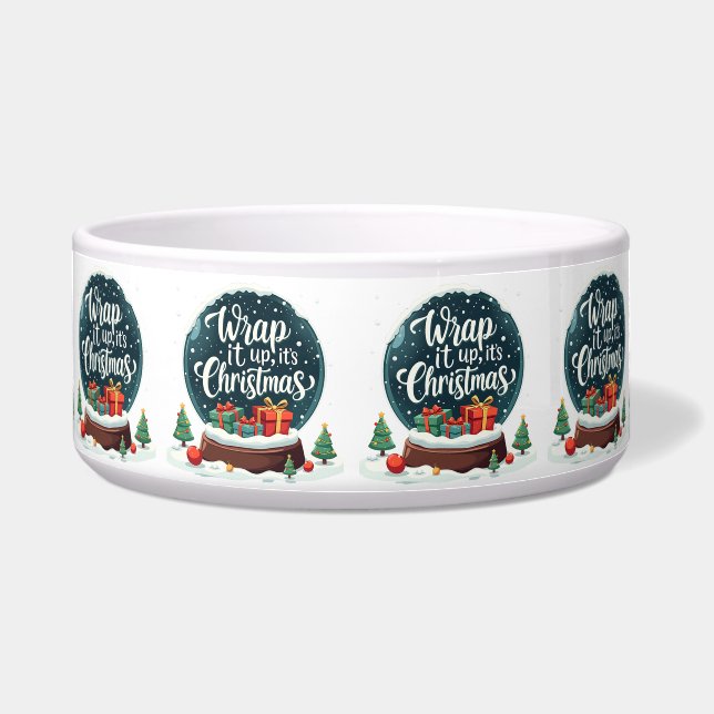 Wrap It Up It's Christmas Snow Globe Design Napf (Vorderseite)