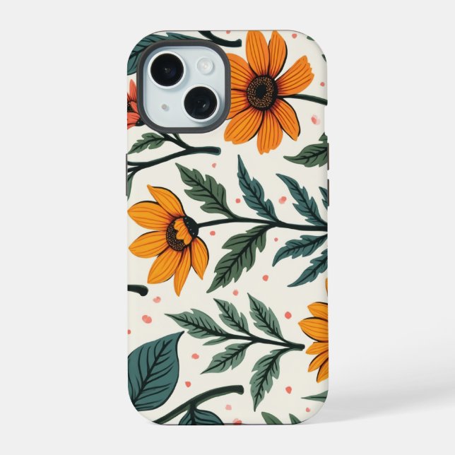 Wrap mit Blume iPhone 15 Hülle (Rückseite)
