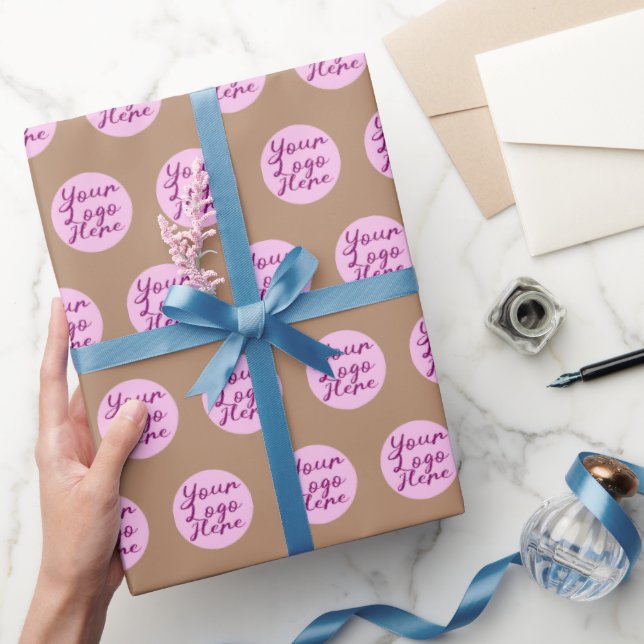 Wrap mit dem Logo "Kraft Papier Farbe gedruckt" Geschenkpapier (Schenken)