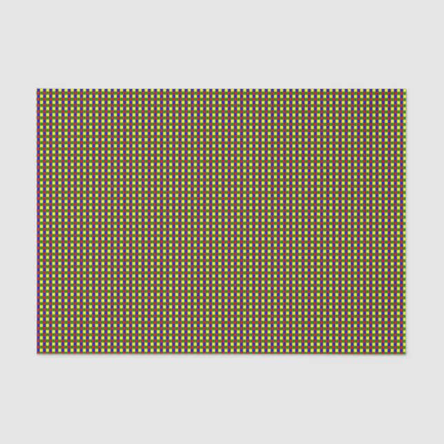 WRAP-PAPERS FÜR Primärfarben-Gingham-5-TISSUE Seidenpapier (Vorderseite)