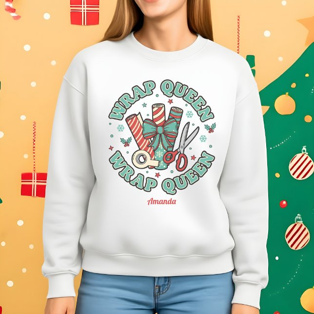 Wrap Queen Funny Christmas Sweatshirt (Von Creator hochgeladen)