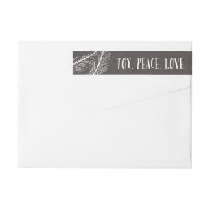 Wraparound Holiday Address Label für Winterbranche