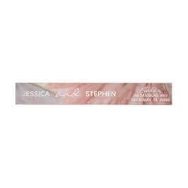 WrapAround Label Pinks Lavender Wedding Envelope