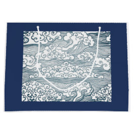 WRAPPBAG MIT JAPANISCHEM WASSERMUSTER GROßE GESCHENKTÜTE