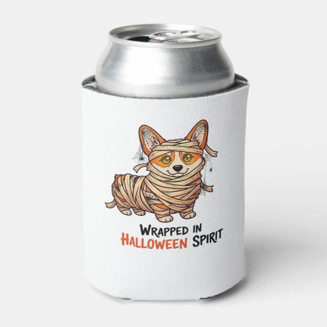 Wrapped in Halloween Spirit � Mummy Corgi with Spi Dosenkühler (Kanne Vorderseite)