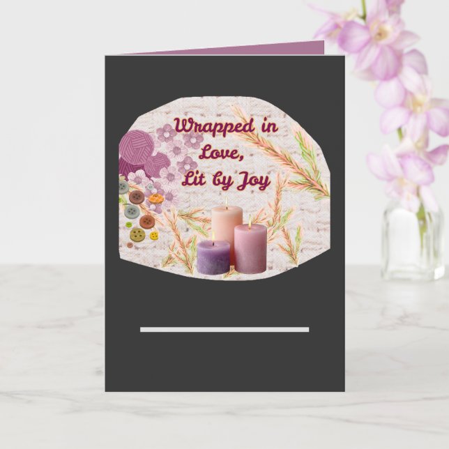  Wrapped in Love, Lit by Joy | Heartfelt Christmas Karte (Orchidee)